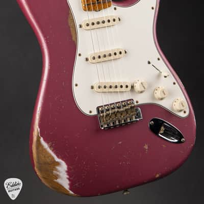 2023 - Fender Custom Shop Eddie's Guitars Exclusive Dealer Select Roasted 1963 Stratocaster Heavy Relic - Dusk Plum image 6