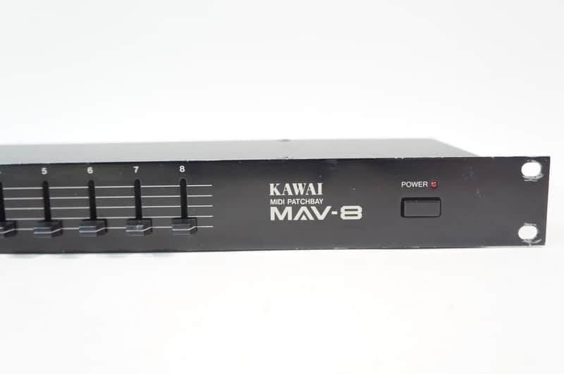 KAWAI MAV-8 MIDI PATCHBAY 4 in / 8 out MIDI Patcher Mixer w/ 100