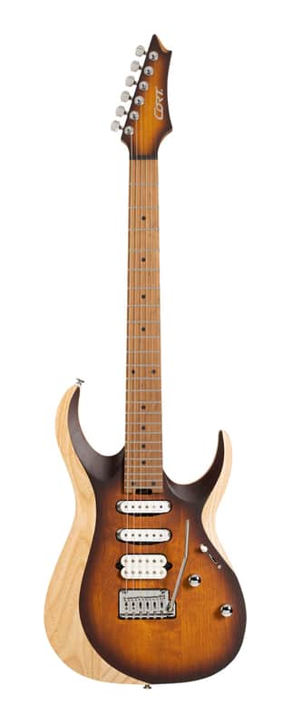 CORT E-Gitarre, X-700 Triality, Open Pore Vintage Burst, Tasche image 1