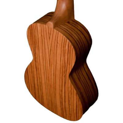 Oscar Schmidt OU320 Zebra Wood Top Back & Sides V-Shaped Mahogany Neck 4-String Concert Ukulele image 2