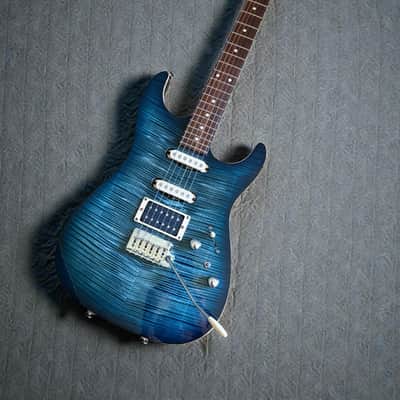 Tom Anderson Drop Top (2015) – Arctic Blue Burst – Flame Maple Top – Mint Condition image 5