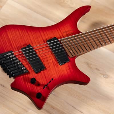 Strandberg Boden Original N2.8 8 String Headless – Sunset Coral Burst Satin image 8