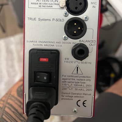 True Systems P-Solo Desktop Microphone Preamp 2010s - Red image 3