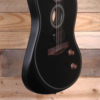 Fender Acoustasonic Standard Jazzmaster Acoustic/Electric Guitar Black image 2