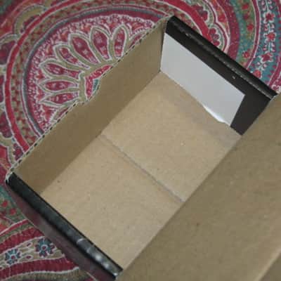 lightly handled Electro-Harmonix EMPTY CARDBOARD BOX and original Owner's Manual ONLY for OD Glove Overdrive (NO pedal, NO warranty / registration paperwork) 2010s - BOX: cardboard - OUTER AREAS: gray // GRAPHIC: black & white, also purple & white image 19