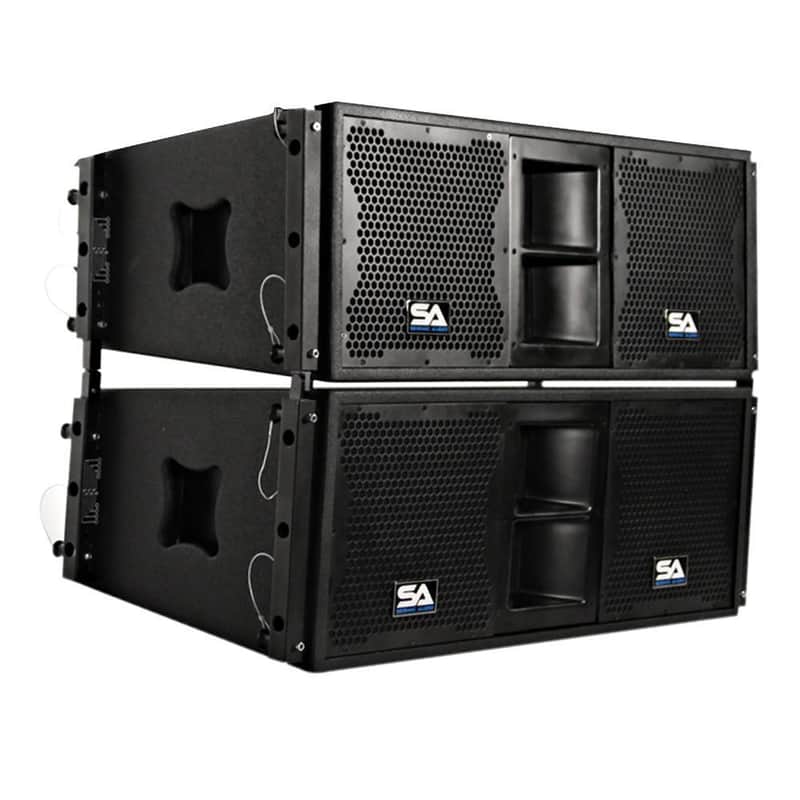SALA-210 - Pair of Passive 2x10 Line Array Speakers with Dual Compression Drivers image 1