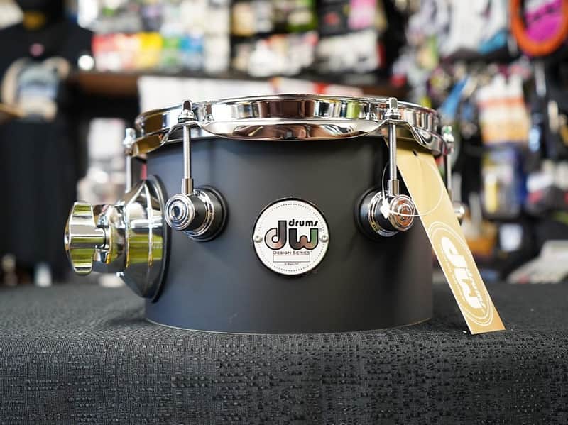 DW Design Series 8" Pure Maple Shell Tom - Black Satin Finish | 5x8" image 1