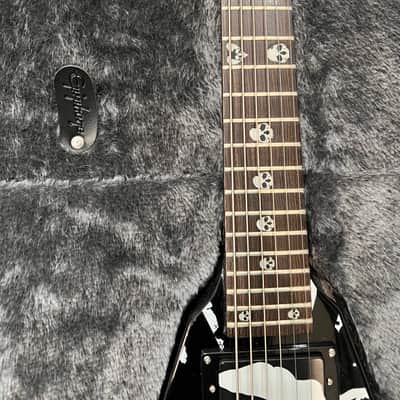 Epiphone Robb Flynn Signature "Love / Death" Baritone Flying V 2011 - Ebony with Love / Death Graphic image 5