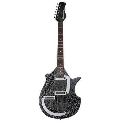 Danelectro Coral Sitar Reissue Guitar - Black Crackle image 3