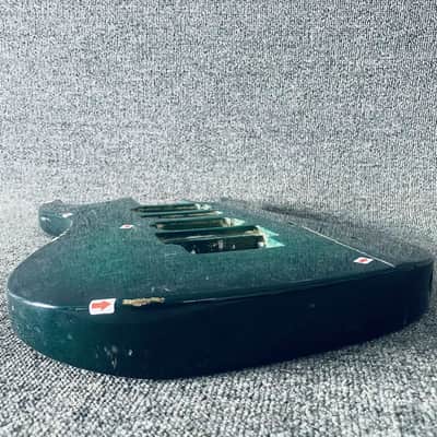 Green Burst HSH Guitar Basswood Body with Tiger Maple Top image 3