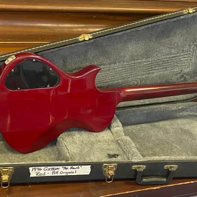 Gibson The Hawk 1996 - Red - VINTAGE - ALL ORIGINAL - Hardshell Case - Headstock/Neck Repair image 8