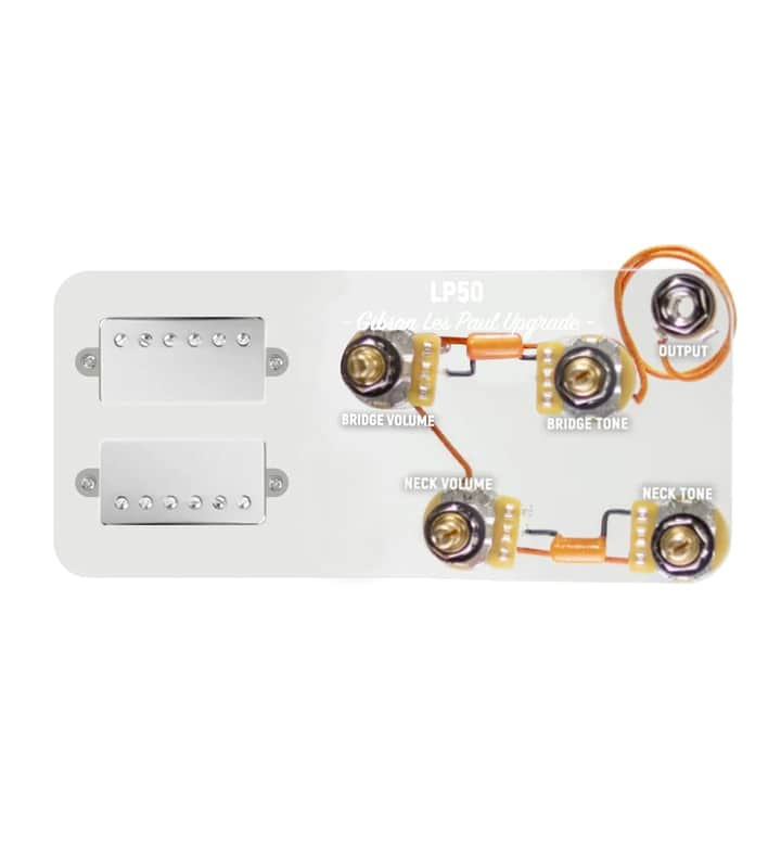 920D Custom Combo Kit for Les Paul With Nickel Roughneck Humbuckers and LP50-L Wiring Harness image 1