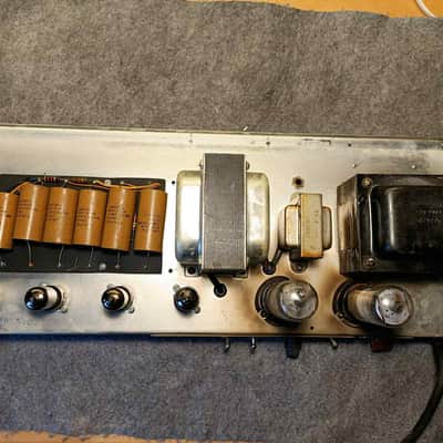 1967 Fender Bassman AB165 Drip Edge "Blackline" - Export Multi-Voltage - Blue Molded Caps image 8