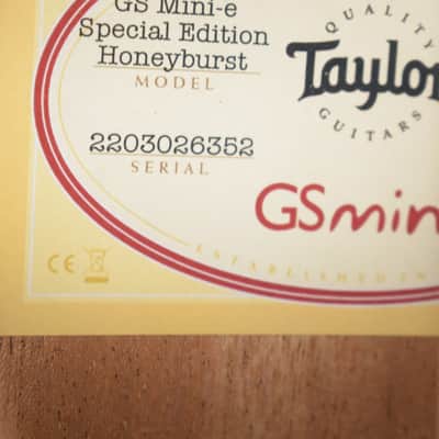 Taylor GS Mini-e Special Edition Honeyburst image 10