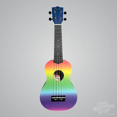 Amahi DDUK1 Soprano Ukulele, Gradient Rainbow Design w/ bag image 5
