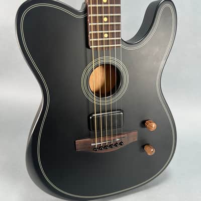Fender Acoustasonic Standard Telecaster Acoustic-Electric Guitar - Black image 2