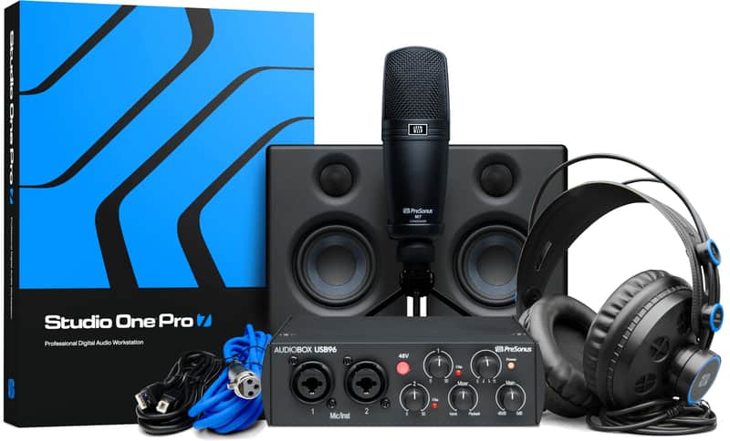 PreSonus AudioBox 96 Studio Recording Ultimate Bundle 25th Anniversary - Black image 1