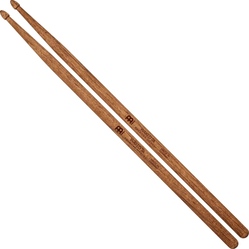 Meinl Waxed 7A Drumstick Hickory Heavy Acorn tip Pair image 1