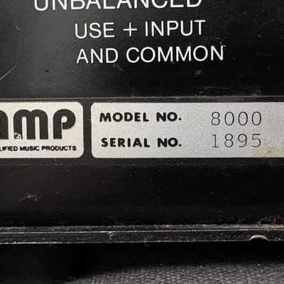 Vintage Amplified Music Products (A.M.P.) Power Amplifier Model 8000 1980s? image 5
