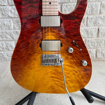 Tom Anderson Guitarworks Li'l Angel 2024 - Quilt Top Fire Wake Surf image 3