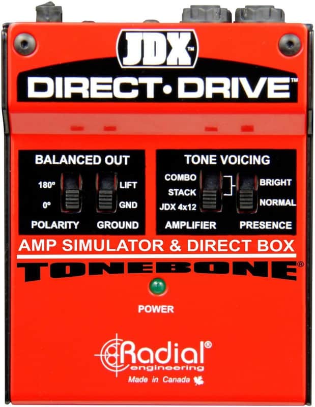 Radial JDX Direct-Drive Active Guitar Amp Direct Box DI with Guitar Amp Simulation, Presence Switch image 1