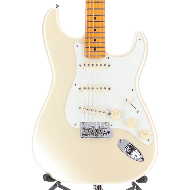 Fender Certified Pre-Owned Lincoln Brewster Stratocaster, Maple Fingerboard, Olympic Pearl (T6) (01256) image 1