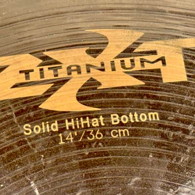 (BOTTOM ONLY) 14” Zildjian TITANIUM ZXT SOLID Hihat bottom image 2