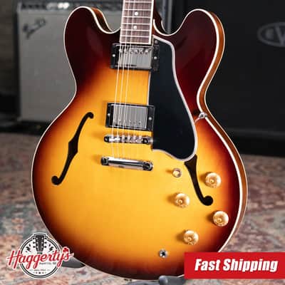 Gibson ES-335 50s Electric Guitar - Vintage Tobacco Burst with Hardshell Case image 1
