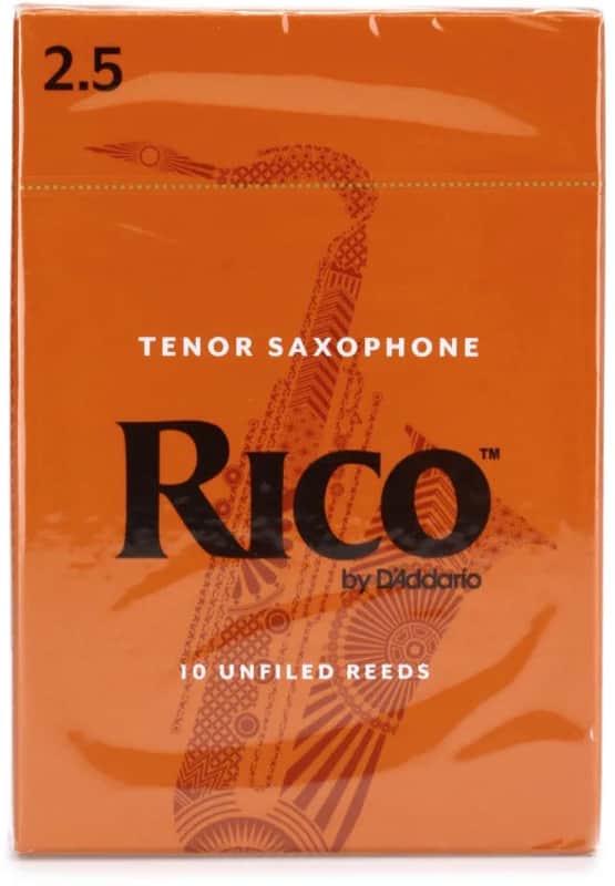 Rico by D'Addario - RKA1025 - Tenor Saxophone Reeds - 2.5 - Box of 10 image 1