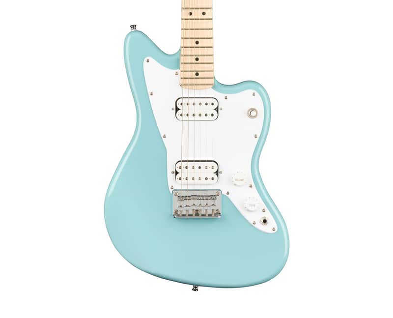 Used Squier Mini Jazzmaster HH - Daphne Blue w/ Maple FB image 1