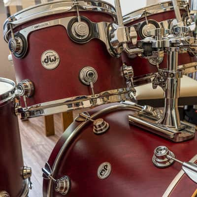 DW Collectrors VLT Satin Cherry Drum Kit 20, 10, 12, 14 (2014) image 4