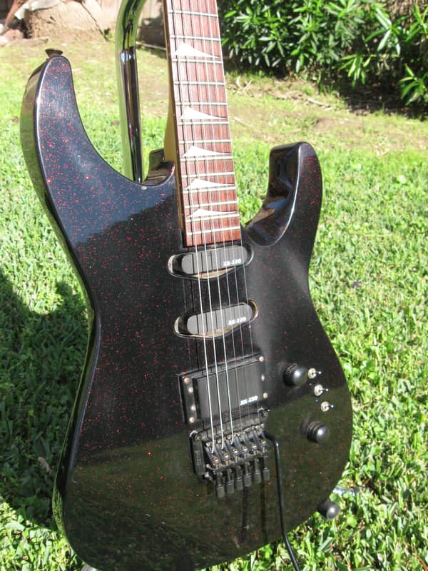 1980's Kaman Applause GTX 23 Black/Red metallic flake electric