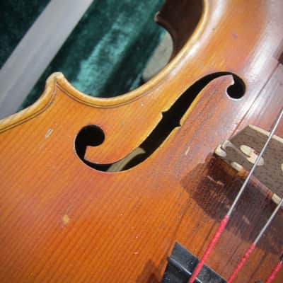 Jacobus Stainer German 4/4 Violin Germany Circa-1930s-1940s-Reddish Brown Varnish image 4