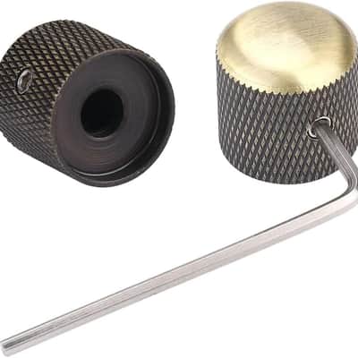 2Pcs Electric Bass Guitar Knobs Metal Volume Tone Speed Control Dome Knob with Wrench for Electric Guitar Bass Accessories image 3