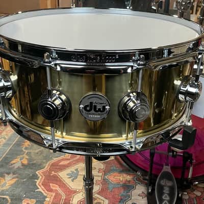 DW Collectors Series 5.5x14 Bell Brass Snare Drum - Polished Brass image 3