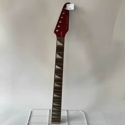 Red Headstock Custom Electric Guitar Neck, Rosewood Fingerboard image 1