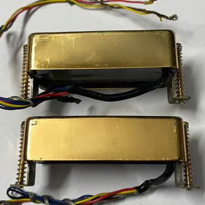 1978 Maxon PU-1 humbucker set Greco Mirage M900 8.47k + 8.3k 4 conductor leads – Relic gold original vintage made in Japan image 7