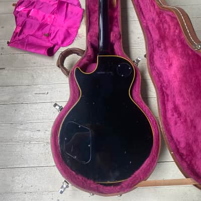 Mavis Tokai Les Paul Custom LC 1985 - GLOSS BLACK - w/Vintage GIBSON Brown Hardshell Case image 11