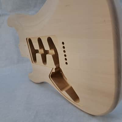 Unfinished Basswood SSS Hardtail guitar body - fits Fender Strat Stratocaster necks J2431 image 5