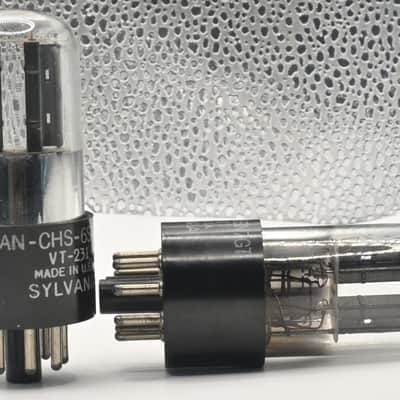 2x1950's Sylvania JAN 6SN7GT Black Pates Made in USA Amplitrex Tested Tube image 7