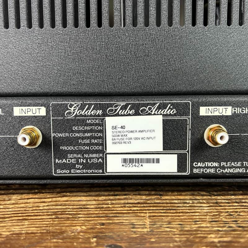 Golden Tube Audio SE-40 Tube Amplifier | Reverb