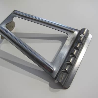 Harmony & Silvertone Flat Top Guitar Tailpiece Authentic Vintage Part Circa-1950s-1960s-Chrome image 2
