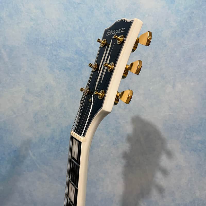 Edwards by ESP E-LPC 2022 White Les Paul Custom Made in Japan | Reverb