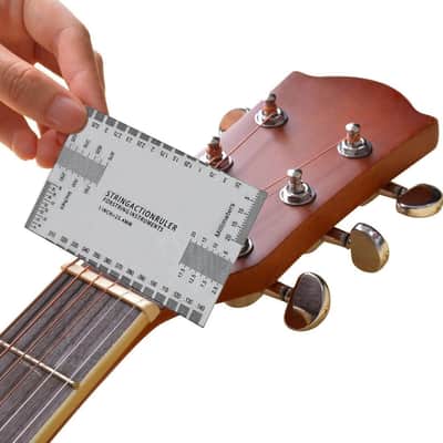 Guitar String Action Ruler Gauge Tool Measuring Kit For Electric Bass And Acoustic Guitar image 5