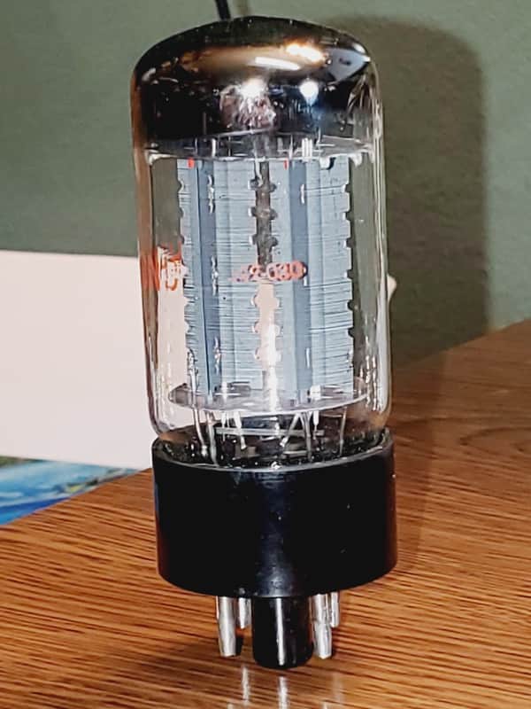 Mullard 5AR4/GZ34 f32 etched code TV-7 tested (1) tube lot image 1