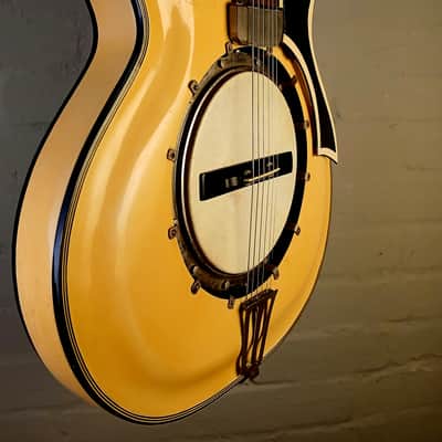 c1960  MARMA Banjitar - Banjo-Guitar - solid woods - German carve Bild 3