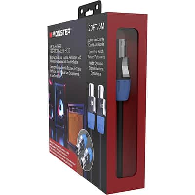 Monster Cable Prolink Performer 600 Speaker Cable with Speak-On Connectors Regular 20 ft. Black image 3