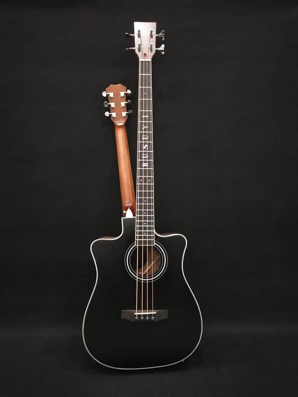 Busuyi Guitar 4 String Bass 6 String Lead Acoustic, Travel Acoustic Guitar with  Hard Case image 1