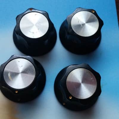 VINTAGE Medium 1" Size Reflector GARNET Amp / Fender Coronado RICKENBACKER ALTEC 70s Knobs LOT OF 4 image 1