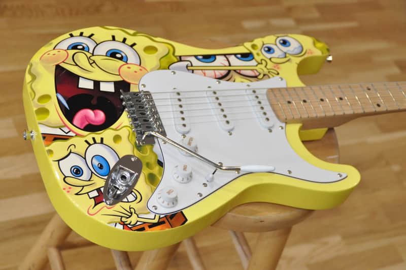 SpongeBob Yellow Electric Guitar - Bob L'Eponge - Strato Type - Limited Edition - Free Shipping! image 1